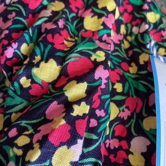 Draper James NWT Multi color floral linen wrap dress Sz 16 - Picture 9 of 10